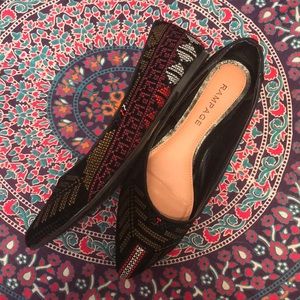 Embroidered Rampage flats. Size 9